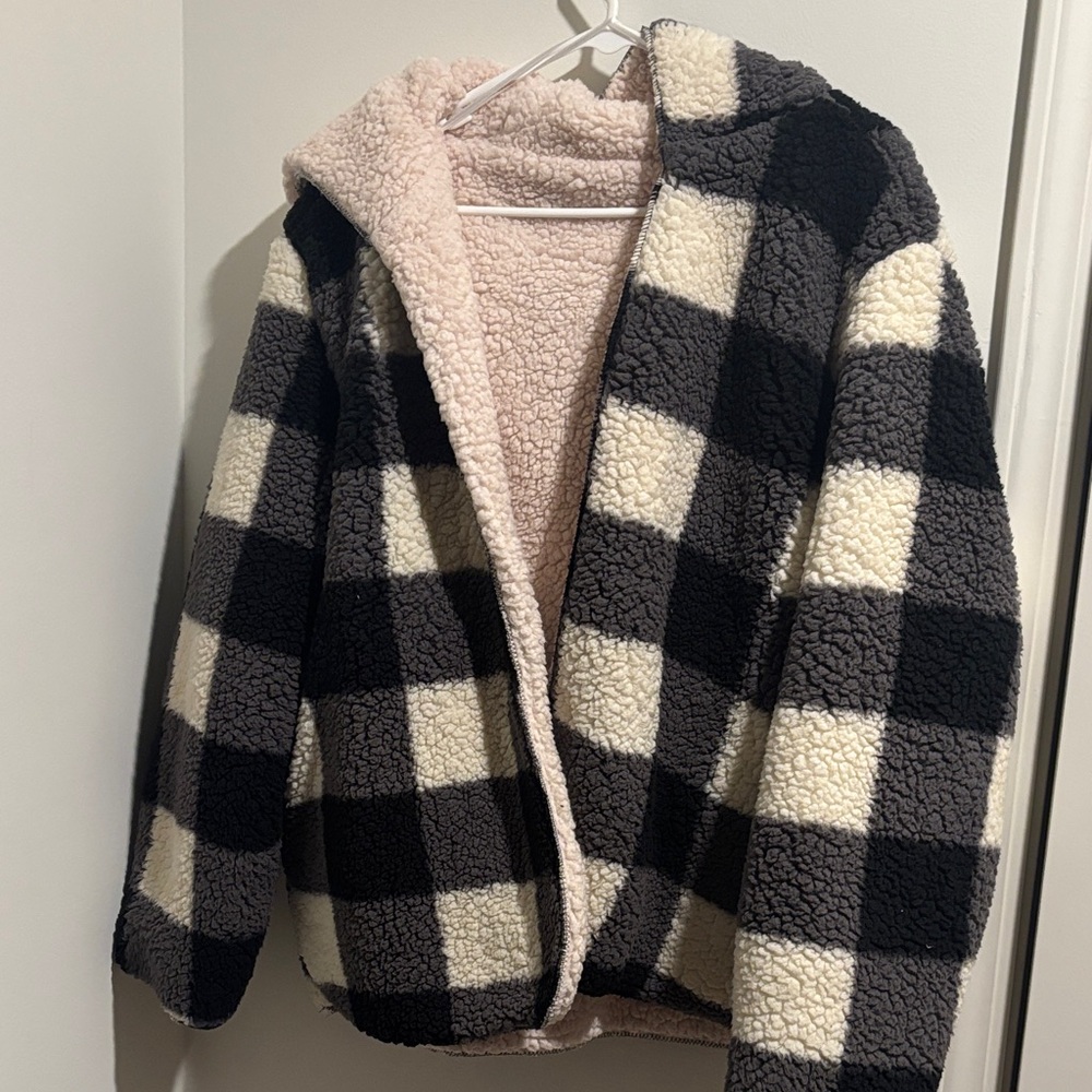 Cozy Checkered Kids Jacket